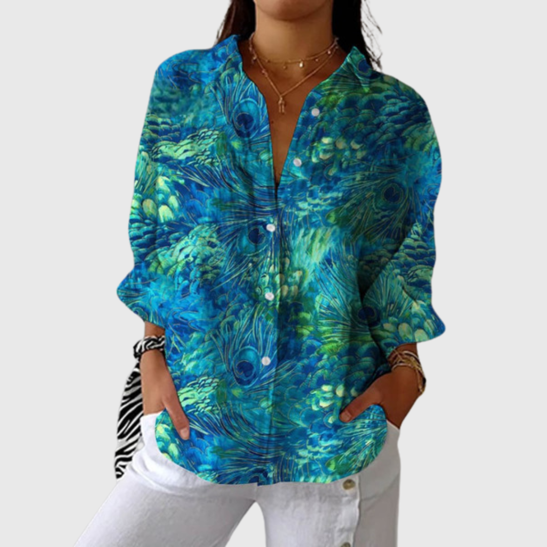 Blouse imprimée légère et colorée