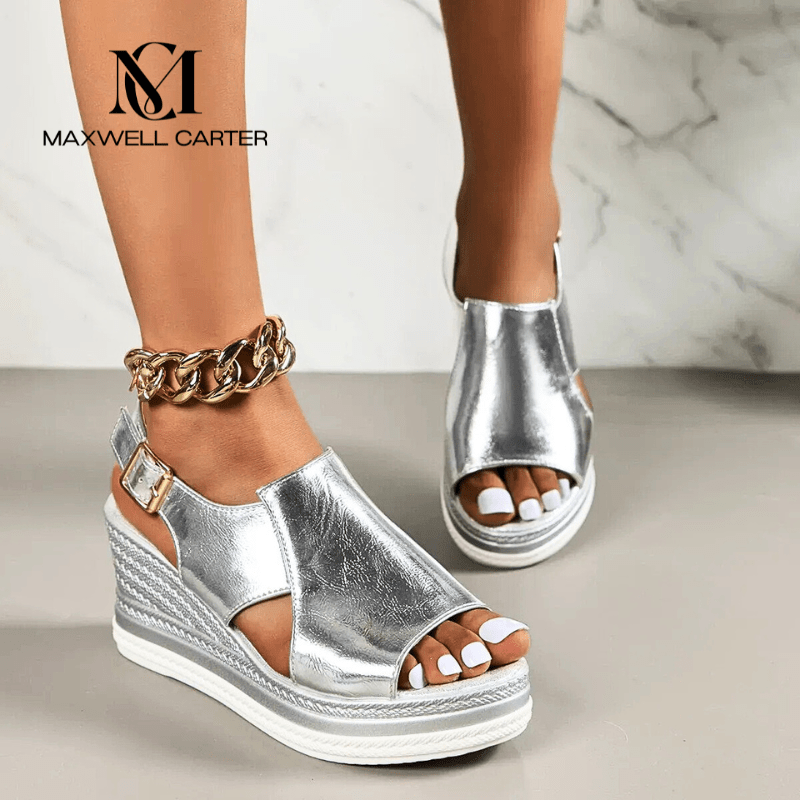 Baylie - Sandales Stylées Métalliques
