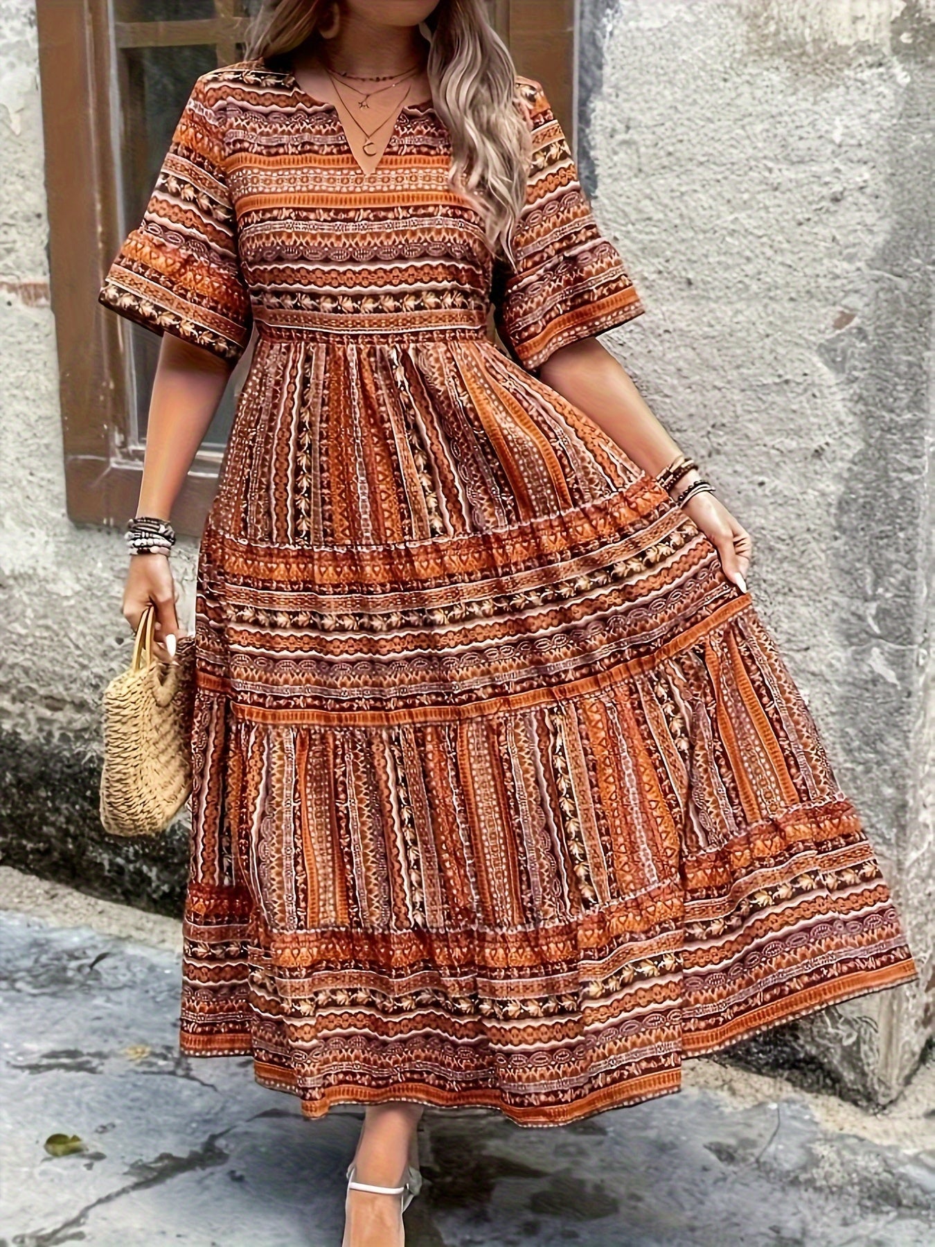 Joraine - Robe Ethnique Fluide