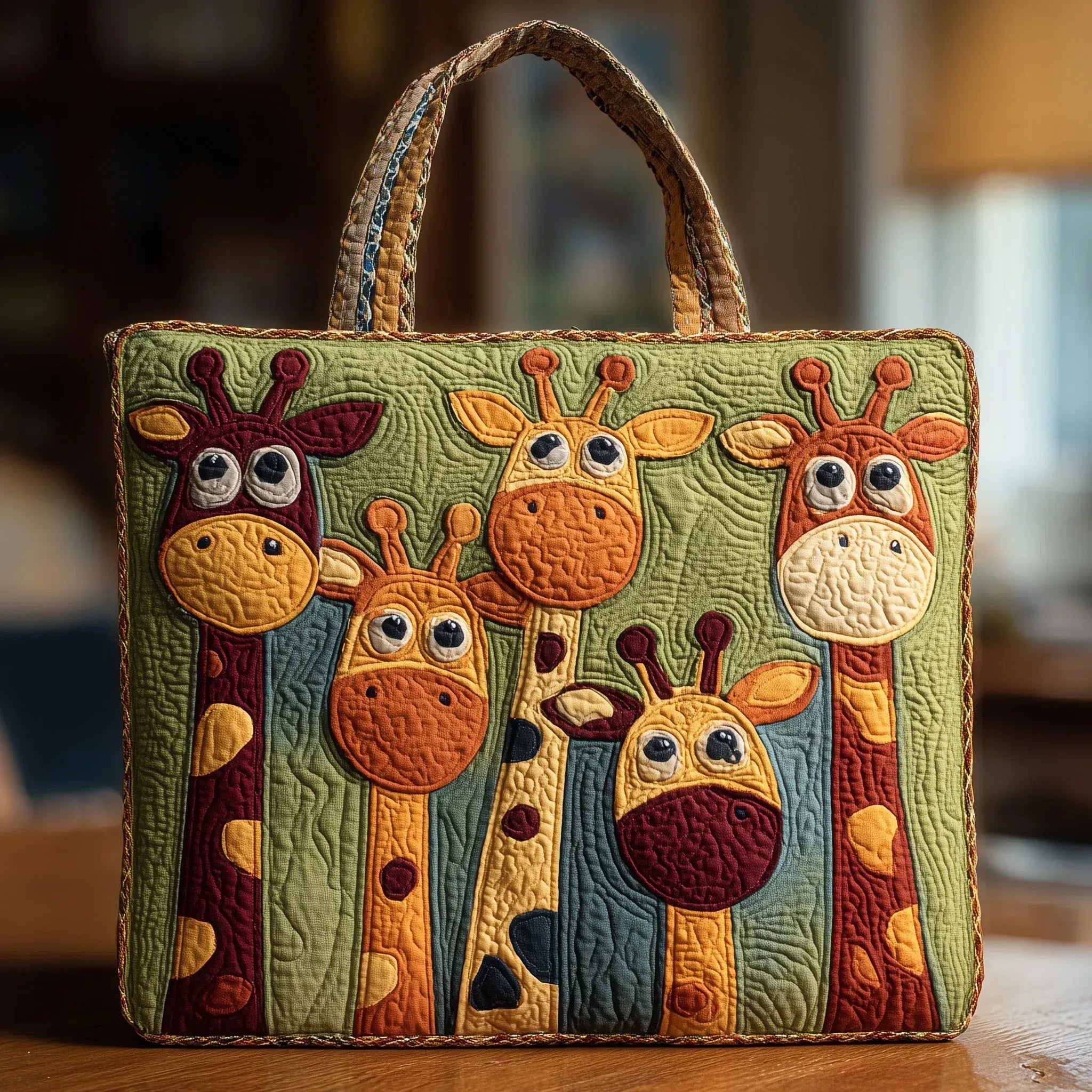 Sac artisanal -  à motifs girafe