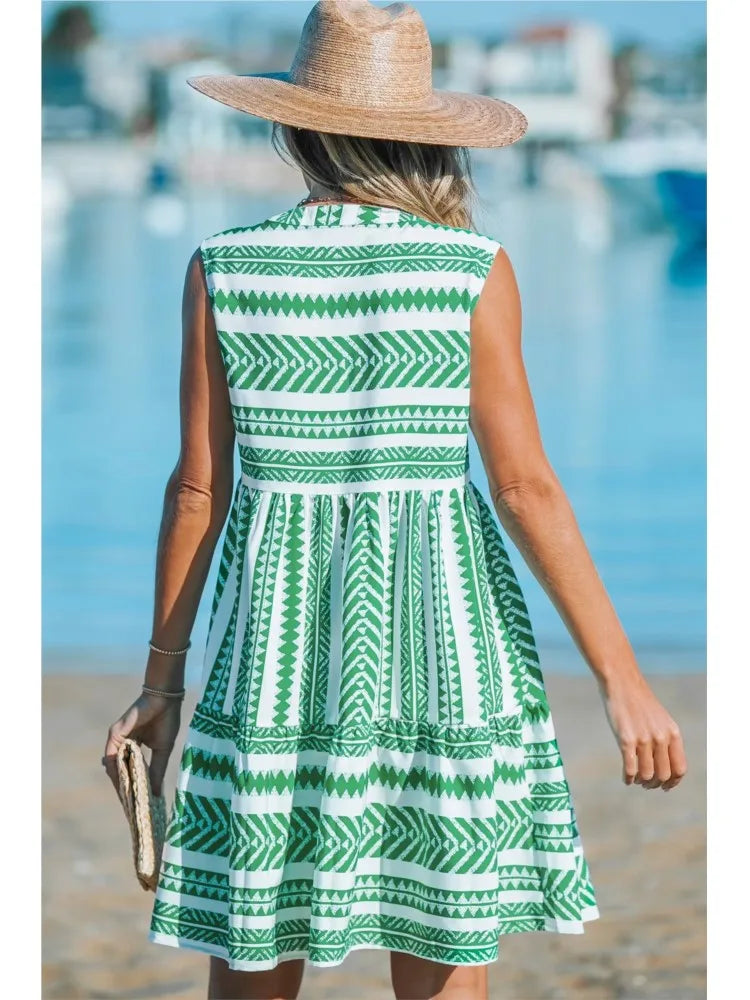 Katrina - Robe d'Été Géométrique