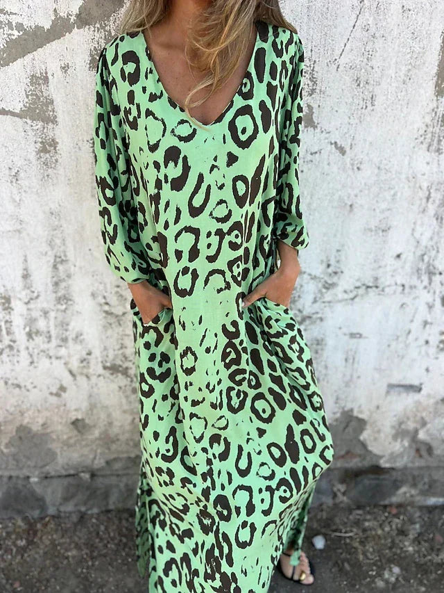Jessa - Robe Maxi Léopard