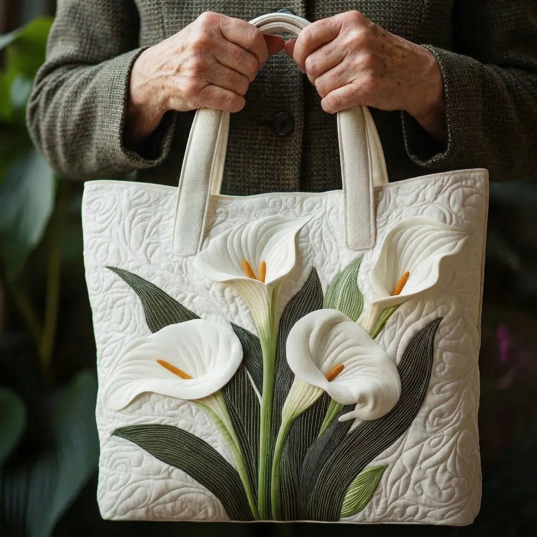 Sac artisanal - Arum Blanc
