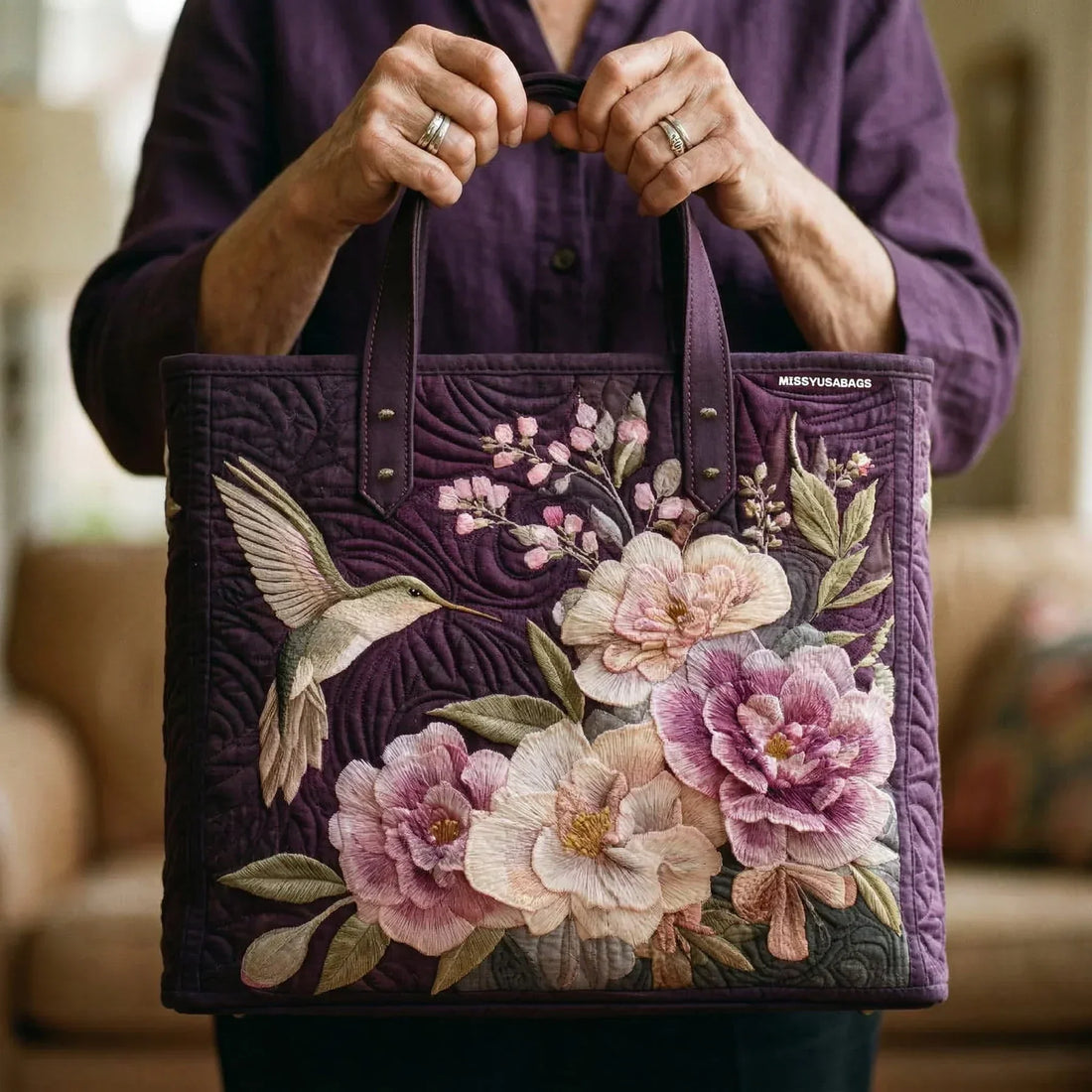 Sac artisanal - Colibris et Orchidées